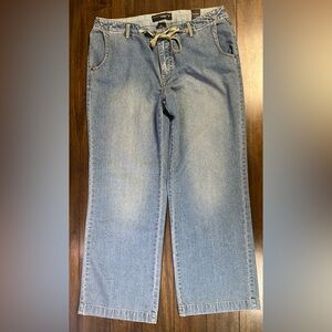 Lane Bryant Relaxed Fit Denim Jeans with Drawstring